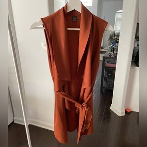 NWOT - Women’s Vest | Burnt orange | tie waist | XS